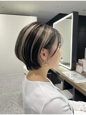 ニュアンスバング、ショート。