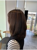 ミディアムローレイヤー×立体感ハイライト