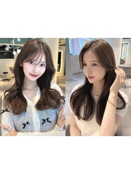 顔まわりのカット技術力が高いからご自宅でも簡単に韓国スタイルを再現☆cielならカワイイが長く続く♪