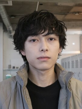 バイフィフス 原宿/表参道(by fifth) 原宿メンズマッシュウルフ無造作シャドウパーマツーブロック黒髪