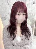 《鳥海ちひな》ワインレッド/Wカラー/艶髪/大宮/韓国