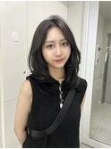小顔◎ミニウルフ/ホワイトグレージュ/髪質改善/ハイトーン