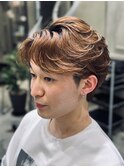men's/メンズ/ダウンパーマ/黒染め/韓国/ブルーブラック/池袋