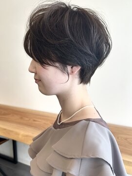 ビューエヒメ(VIEW EHIME) 小顔カットショートボブ大人可愛いアッシュオリーブ