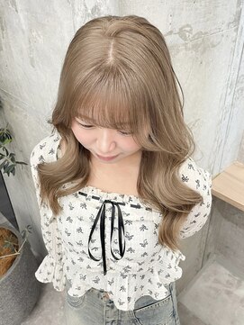 アロ 大阪梅田(alo) 【momoa】ハイトーンミルクティー《ブリーチ/ミルクティー》