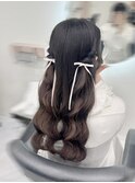 ねじりハーフツイン/北新地ヘアセット