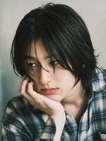 アンサー 原宿(ANSWER)&nbsp;原宿センターパートシースルーマッシュ韓国ヘアニュアンスパーマ
