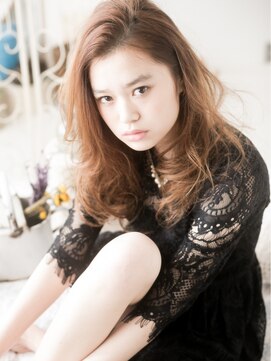 トキオン 自由が丘(TOKION) かきあげバングの無造作ゆるふわフェミニンロング