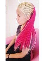 ラチャウ(La.Ciau) ブリーチ&原色カラー&コーンロウ&エクステ♪