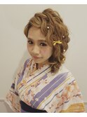 ゆるふわレトロ浴衣ヘア