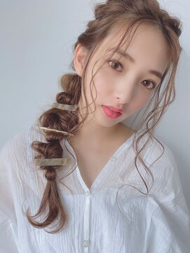 ルービック 難波(Rubik's) 波ウェーブ×編みおろしヘアアレンジ