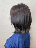切りっぱなし×アッシュベージュ