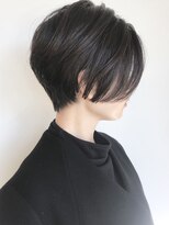 モリオフロムロンドン 原宿本店(morio from London) 【モリオ原宿】黒髪ショートボブ前髪なし前下がり耳かけ