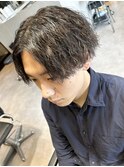 センターパート×ツイストスパイラルパーマ【立川/メンズ】