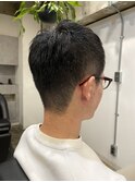 メンズベリーショートフェードヘアスタイル<中野/メンズ/理容室>