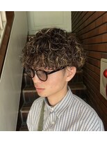 ディオ 町田店(DIO)&nbsp;波巻きパーマ×ハイライトカラー【メンズパーマ/メッシュ/町田】