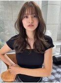 ハイレイヤー　ナチュラルくびれヘア　韓国ウェーブ　くびれ巻き