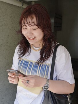 パークレーン アイス イヴェン(park lane ICI yeven) ブリーチなしダブルカラーワインレッドチェリーブラウン/akari