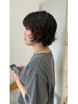 ヘアデザイン ソラ(Sola)&nbsp;大人可愛い小顔レイヤーボブ×立体感ゆるふわパーマスタイル