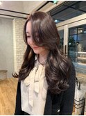 大人女性×韓国風レイヤーロング