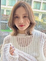 バイオレット 表参道店(Violet)&nbsp;くびれボブミルクティーブラウン根本パーマ