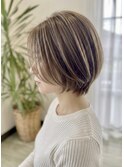「白髪ぼかし」ショートボブ / 30代40代50代ヘアスタイル
