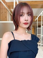 エイミーバイアフロートザガーデン 浦和店(amie by afloat the garden)&nbsp;ピンクで春カラー◎ミディアムハッシュカット【浦和】