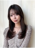 *20代30代40代◎小顔シースルー2wayバングワンカールレイヤー