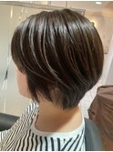 大人丸みショートでボリュームUP
