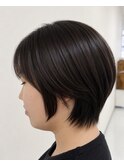 耳掛け丸みショート20代30代40代