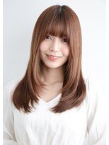 サニー 梅田(Sun.ny)&nbsp;ツヤ感ブラウンで魅せる大人可愛いレイヤースタイル