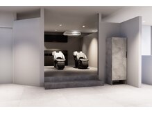 Lue private salon【ルエプライベートサロン】【10月中旬 NEW OPEN（予定）】の雰囲気（リラックスしてお過ごしいただける落ち着いたシャンプースペース）