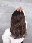 ショコラブラウン_ココアベージュ_ほつれウェーブ_大人ミディ