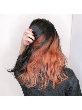 ヘアメイク ミチ 富田店(HAIRMAKE MICHI) 【stylist : 古作 蓮】スモーキーオレンジ