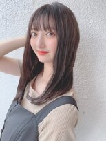 イース バイ アンブルリュクス 北千住(Ease by amble luxe)&nbsp;前髪くびれイメチェンイヤリングカラーラベンダーカラー