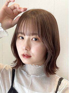 ガーデン ムサシコスギ(GARDEN MUSASHIKOSUGI) レイヤーボブ/顔まわりレイヤー/グレーベージュ/小顔カット