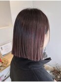 暖色カラー×ボブ