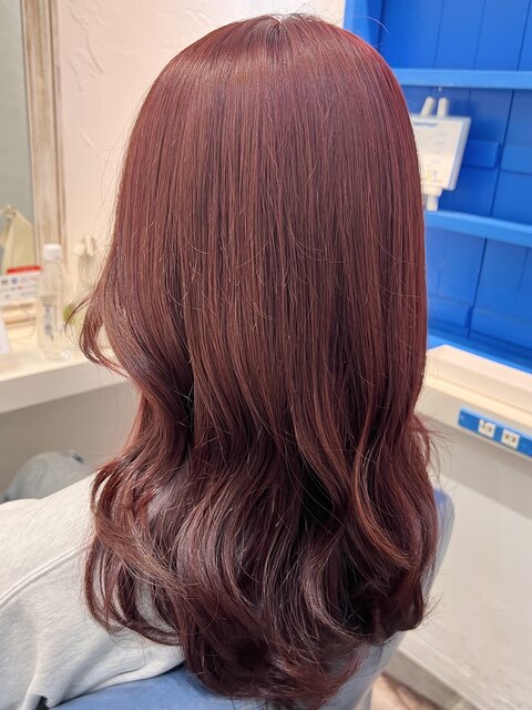 【SENA】レッドカラー ボルドー 赤髪 韓国レイヤー