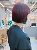 地毛風カラー/ナチュラルレイヤーカット/ショートボブ[船橋]