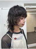 スパイラルパーマレディースパーマウルフパーマ 奥東 巧真