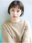天神【BIRTH】ワンレンボブ前髪あり小顔ネビージュ