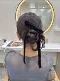 カチモリ風♪タイトな結婚式お呼ばれまとめ髪スタイル◎
