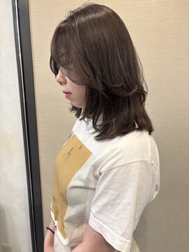 ソワンドゥブレスココ 京都店(soin de brace coco.) 流れるレイヤーカット＋まろベージュ