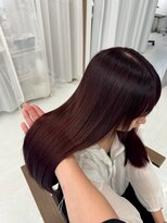 ハピネス クローバー 学園前店(Happiness CLOVER)&nbsp;カシスレッドカラー　艶髪　レイヤーカット