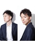 サーフカール/刈り上げセンターパート/ブルーブラック[渋谷]