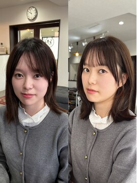 ヴィヴカウンター(VIVE counter) 似合う前髪、お顔まわりカット、オリーブベージュ