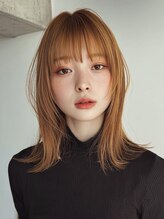 ツイ 新潟駅南けやき通り(tui) レイヤーミディアム/ベージュカラー/顔まわりレイヤー/前髪あり