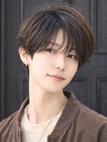 ビューティースペースラルジュヘアー(Beauty Space Large hair)&nbsp;フェードパーマフェザーボブブリーチなしアッシュブルーブラック