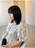 レイヤーカットハッシュカットオリーブグレージュ/東伏見