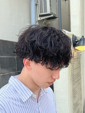 コハク(COHAQ BEAUTY AND RESORT) シャドウパーマ×波巻きパーマ/メンズ/パーマ/メンズカット